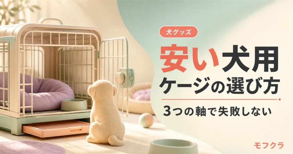 安い犬用ケージの選び方とホームセンター・通販比較の解説記事アイキャッチ画像
