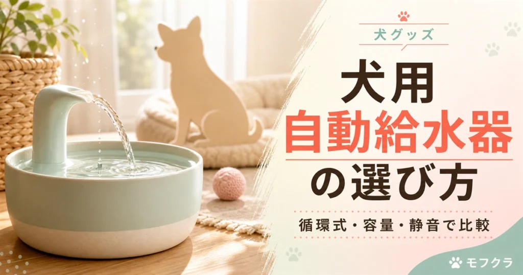 犬用自動給水器おすすめの選び方を循環式・容量・静音で比較するアイキャッチ画像