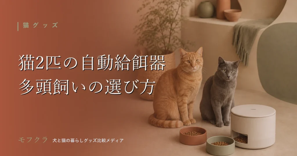 猫2匹の多頭飼い向け自動給餌器の選び方アイキャッチ画像