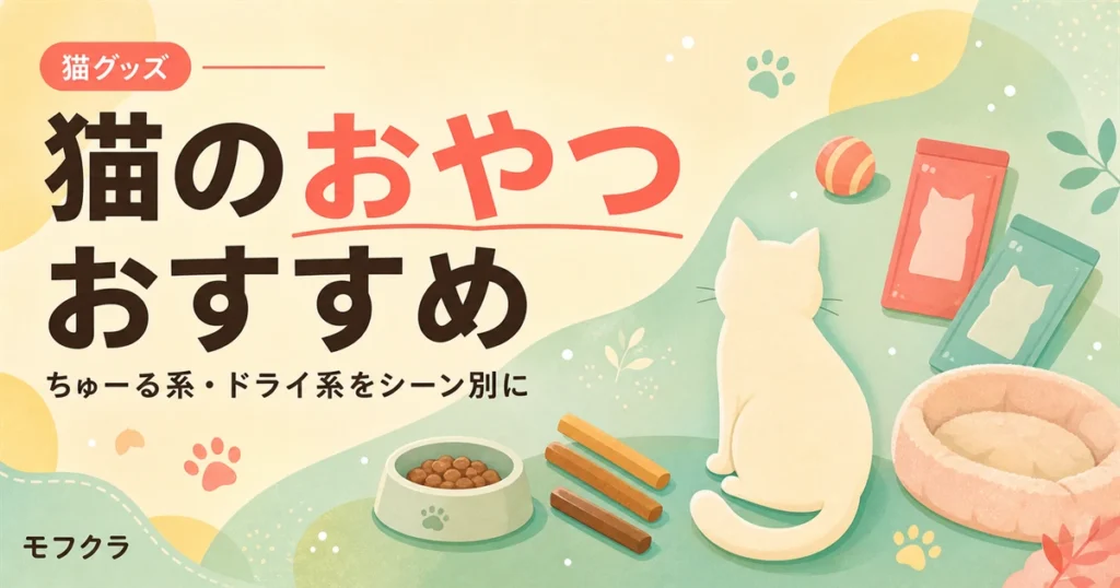 猫のおやつの選び方をタイプ別・シーン別に整理した記事のアイキャッチ画像