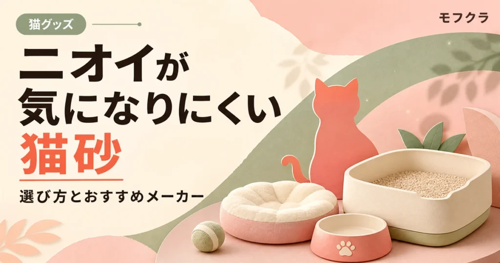 ニオイが気になりにくい猫砂の選び方とおすすめメーカー比較のアイキャッチ画像