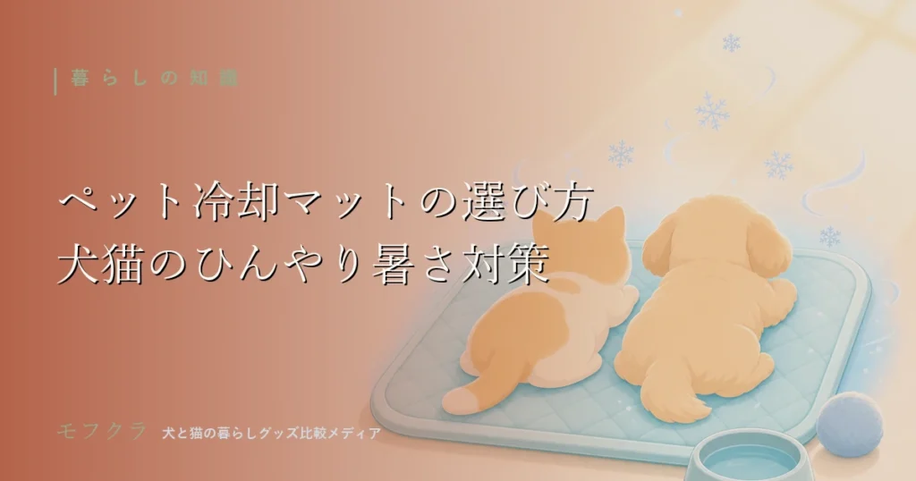 犬猫用ひんやり冷却マットの選び方を解説する記事のアイキャッチ画像